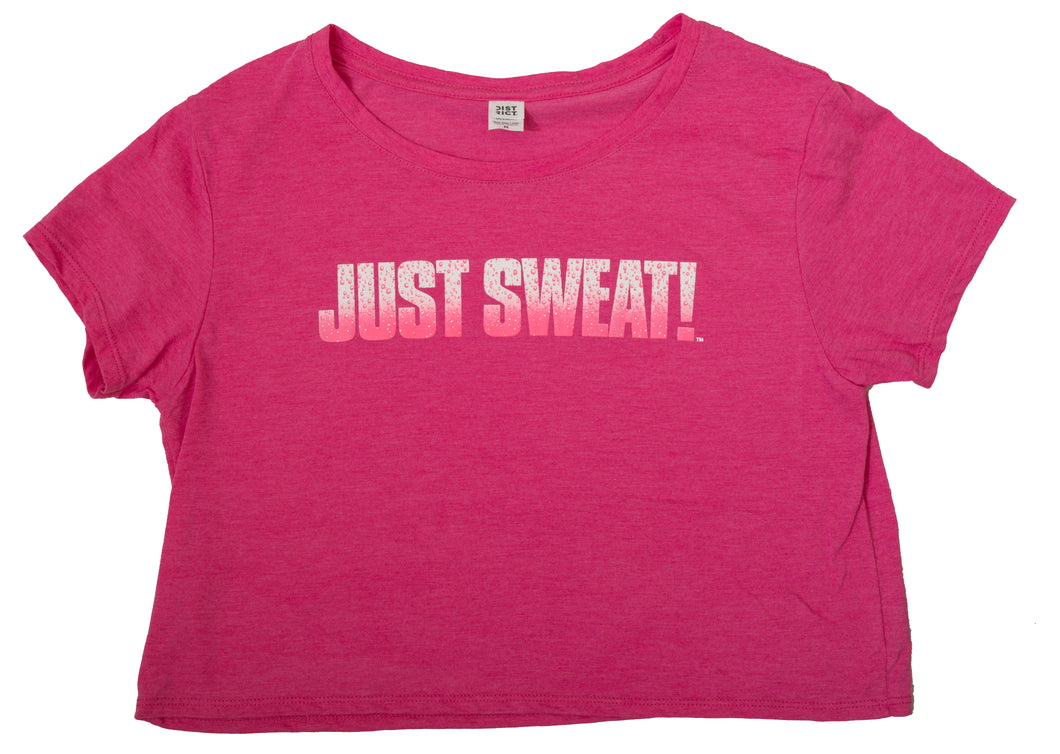 Junior's Relaxed Crop Tee (Fuchsia Frost)