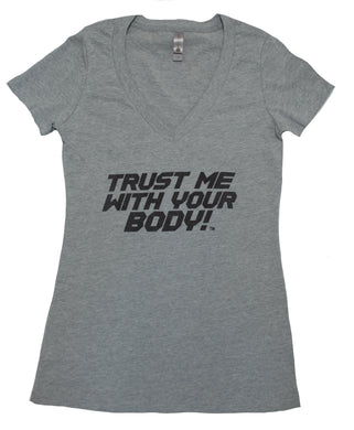 Ladies V-Neck (Heather Gray)