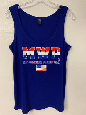 Ladies MWP(Made With Pride USA) Blue Tank Top