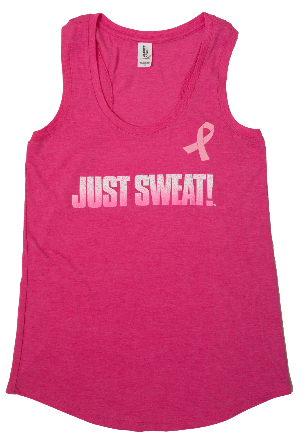 Ladie's Tri Racerback Tank (Fuchsia Frost) Limited Edition Breast Cancer Awareness Pink Ribbon